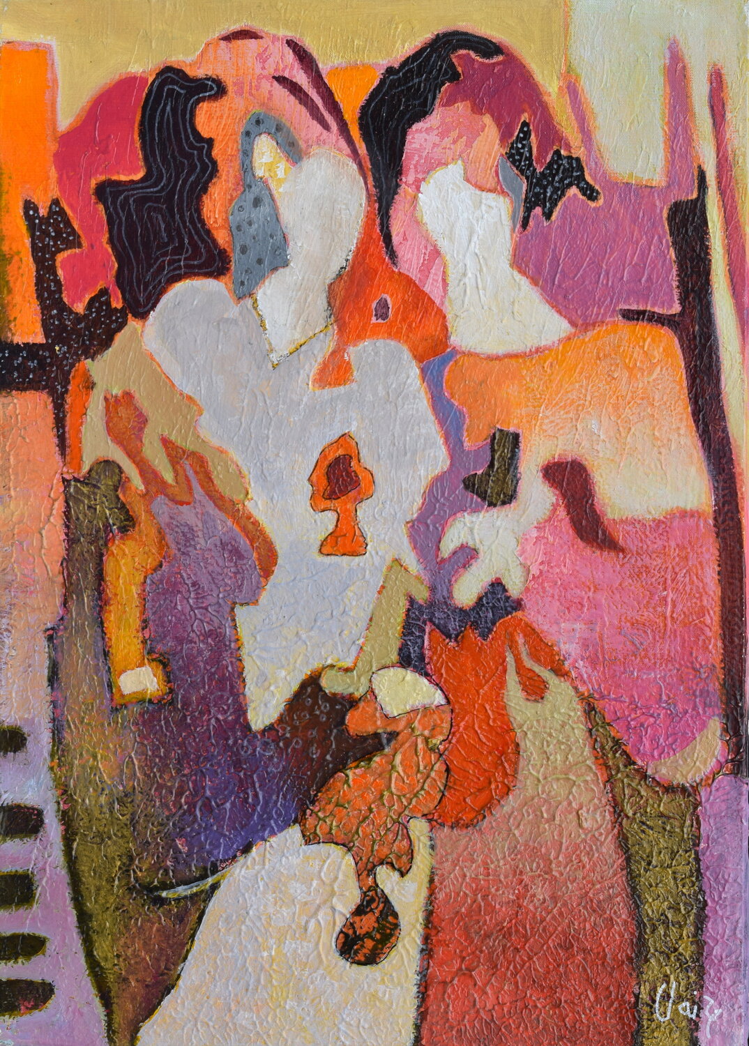 le présent Claire Biette Original painting for sale
