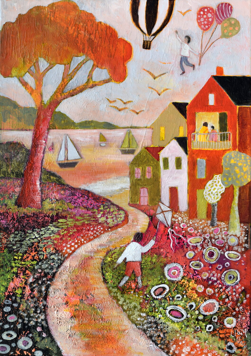 lâcher prise Claire Biette Original painting for sale