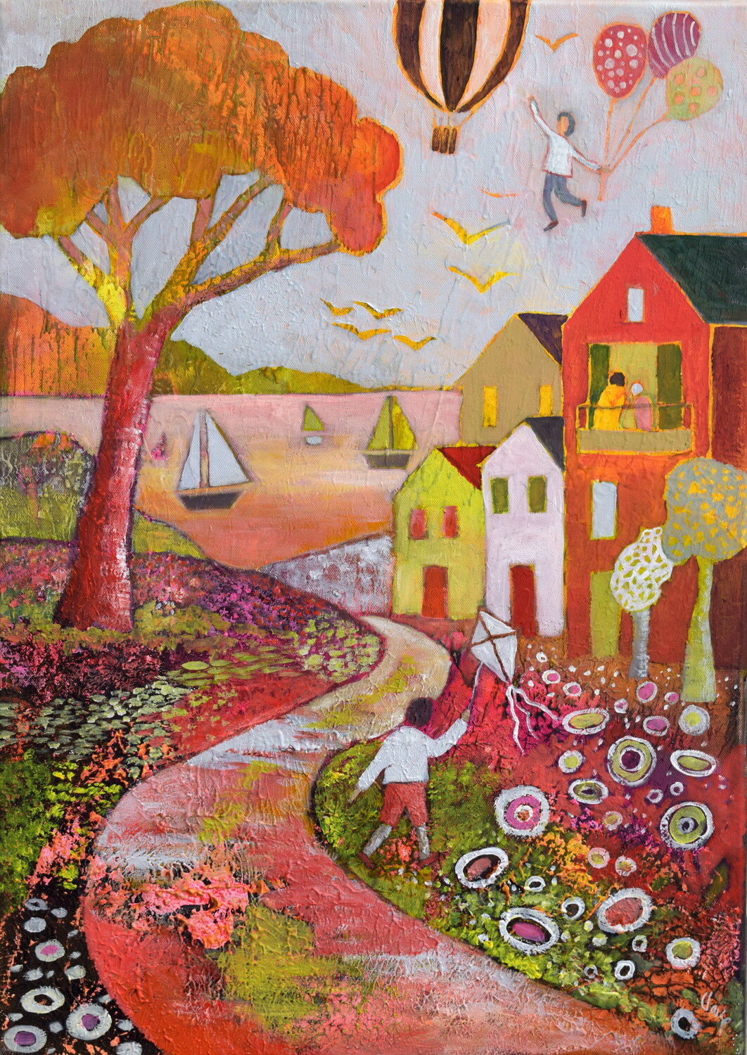 lâcher prise Claire Biette Original painting for sale