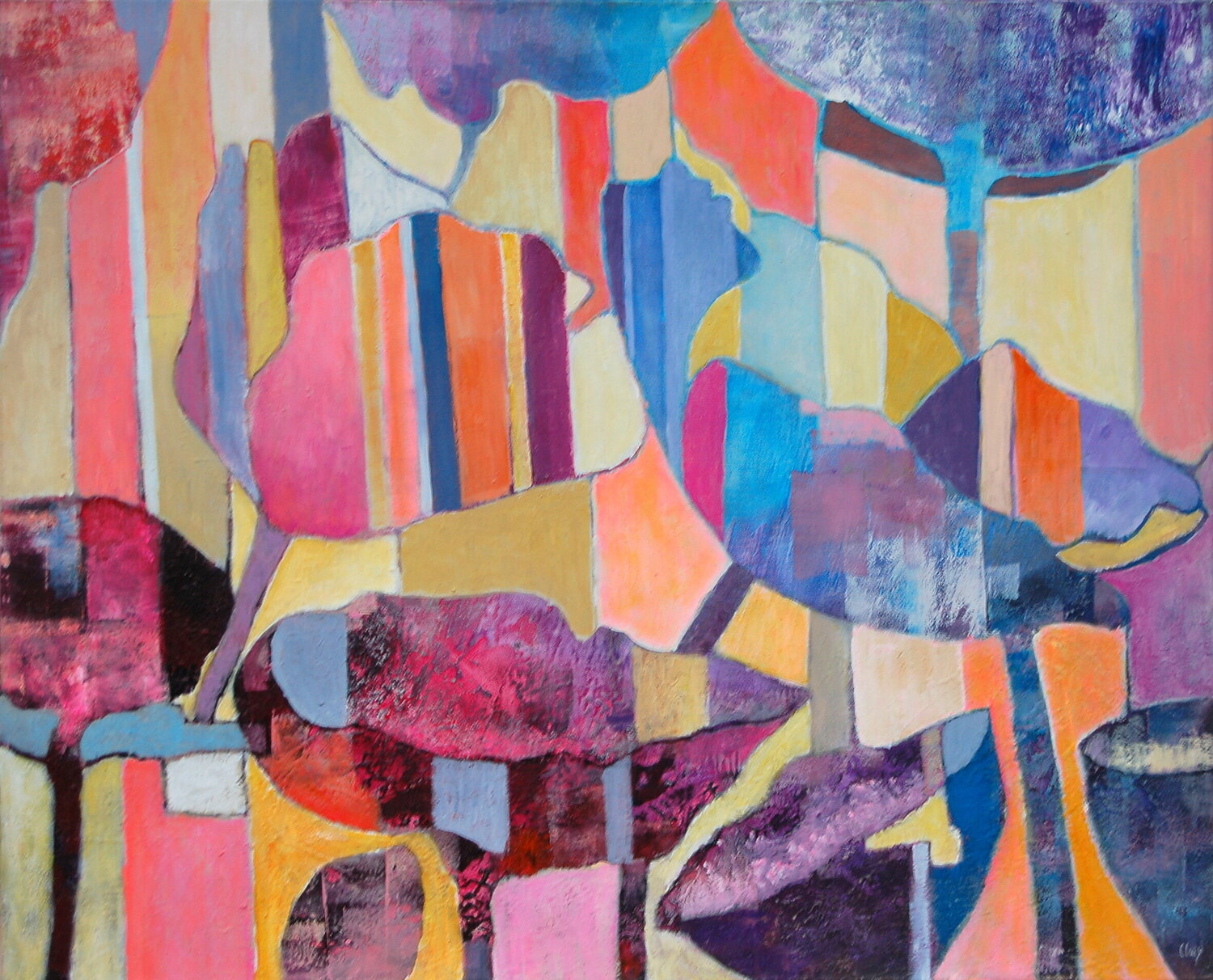 Anne et Mône Claire Biette Original painting for sale
