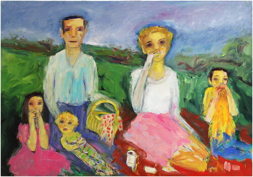Le déjeuner sur l'herbe by Victorine Follana, Painting for Sale on Select