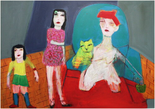 Le chat d'or by Victorine Follana, Painting for Sale on Select
