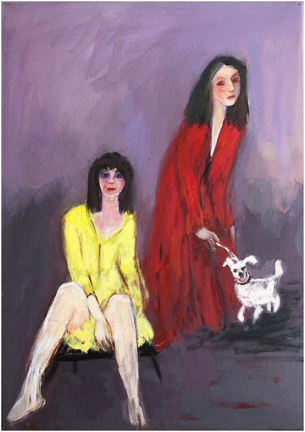 Le manteau rouge Victorine Follana Original painting for sale