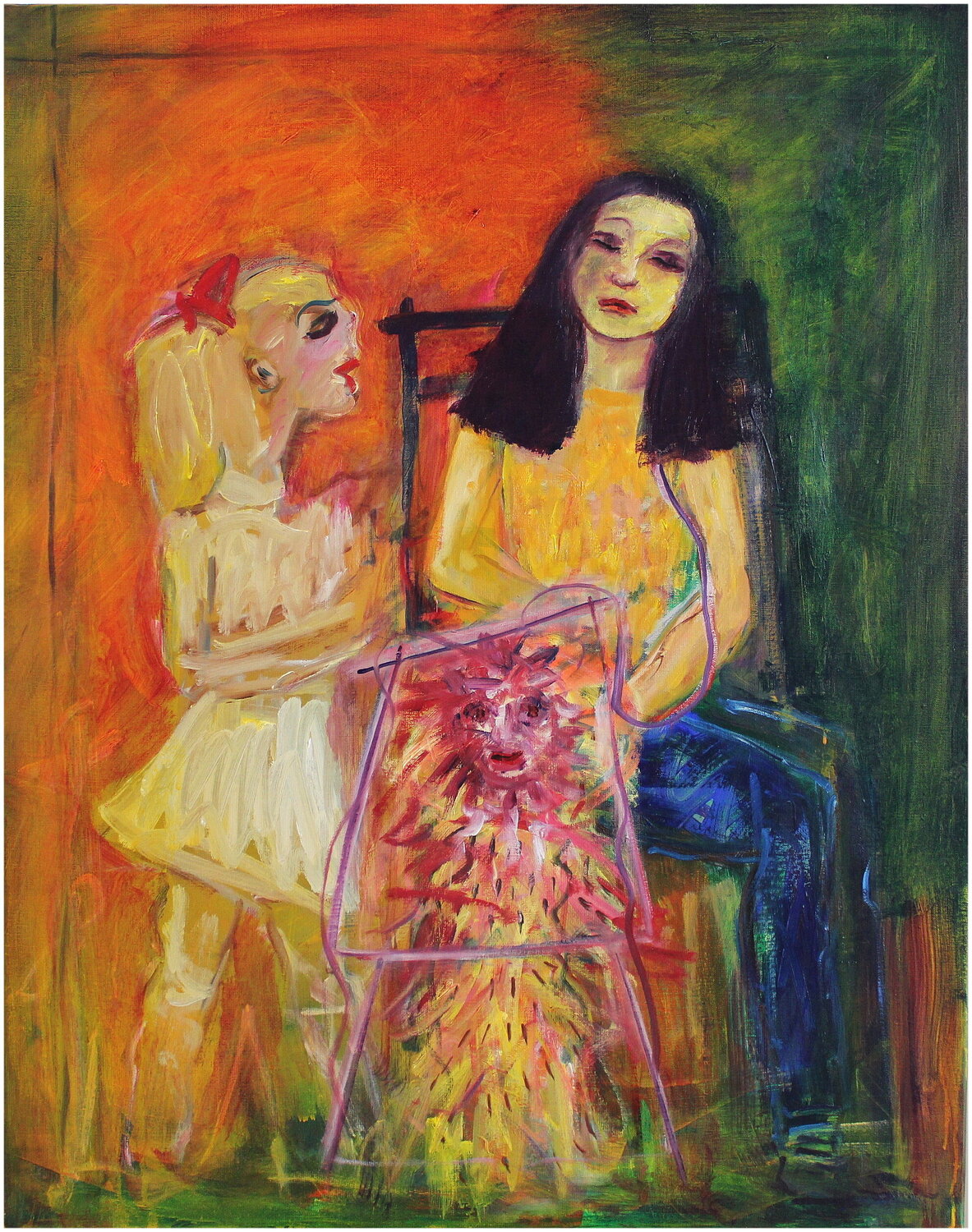 Le pantin des Cévennes Victorine Follana Original painting for sale