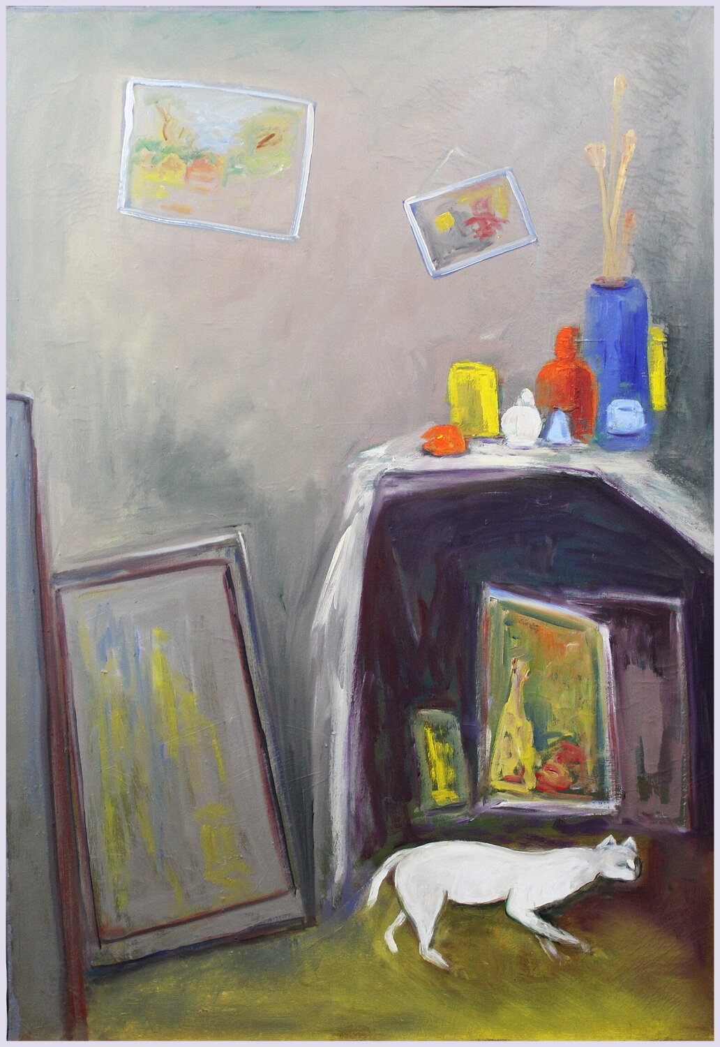 Le chat qui passe Victorine Follana Original painting for sale