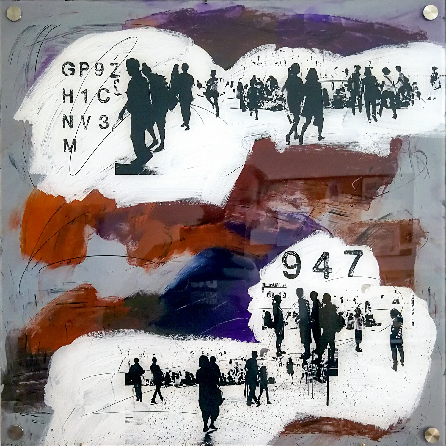 URBN CROWD III Sven Pfrommer Original painting for sale