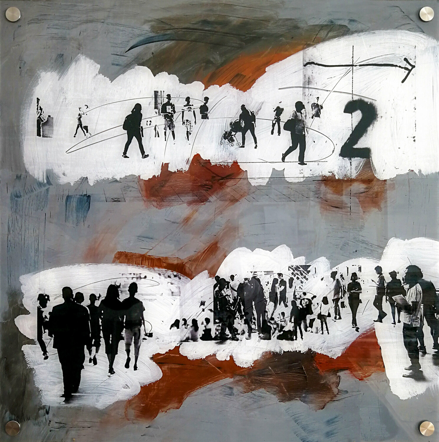 URBN CROWD IV Sven Pfrommer Original painting for sale