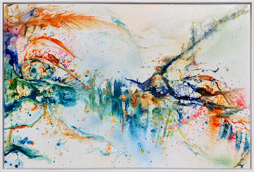 I see a fish by Petra Heck, Painting for Sale on Select