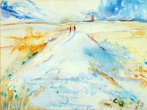 Urlaub an der See by Petra Heck, Painting for Sale on Select