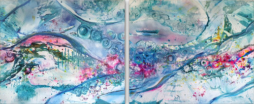 A trip into the blue by Petra Heck, Painting for Sale on Select