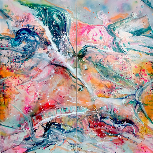 peach fuzz by Petra Heck, Painting for Sale on Select