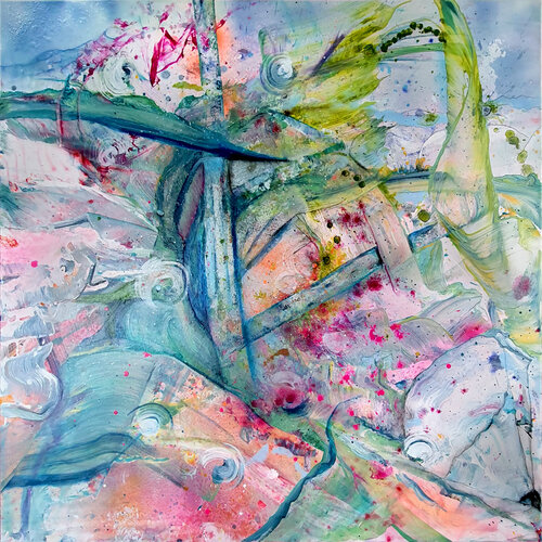 green stuff by Petra Heck, Painting for Sale on Select