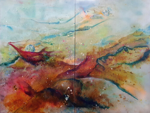 Entdecker by Petra Heck, Painting for Sale on Select