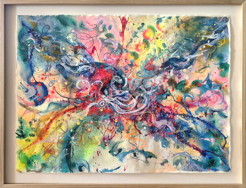 Bunte Welt by Petra Heck, Painting for Sale on Select