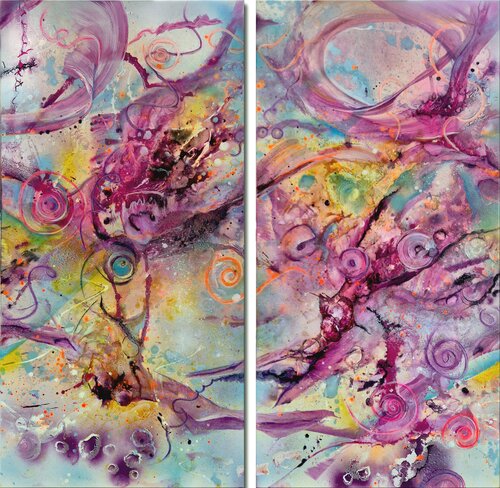 Gedanken Karussell by Petra Heck, Painting for Sale on Select