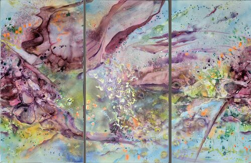 Rosige Aussichten by Petra Heck, Painting for Sale on Select