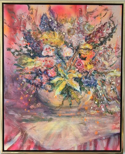 Blumenbukett I by Petra Heck, Painting for Sale on Select