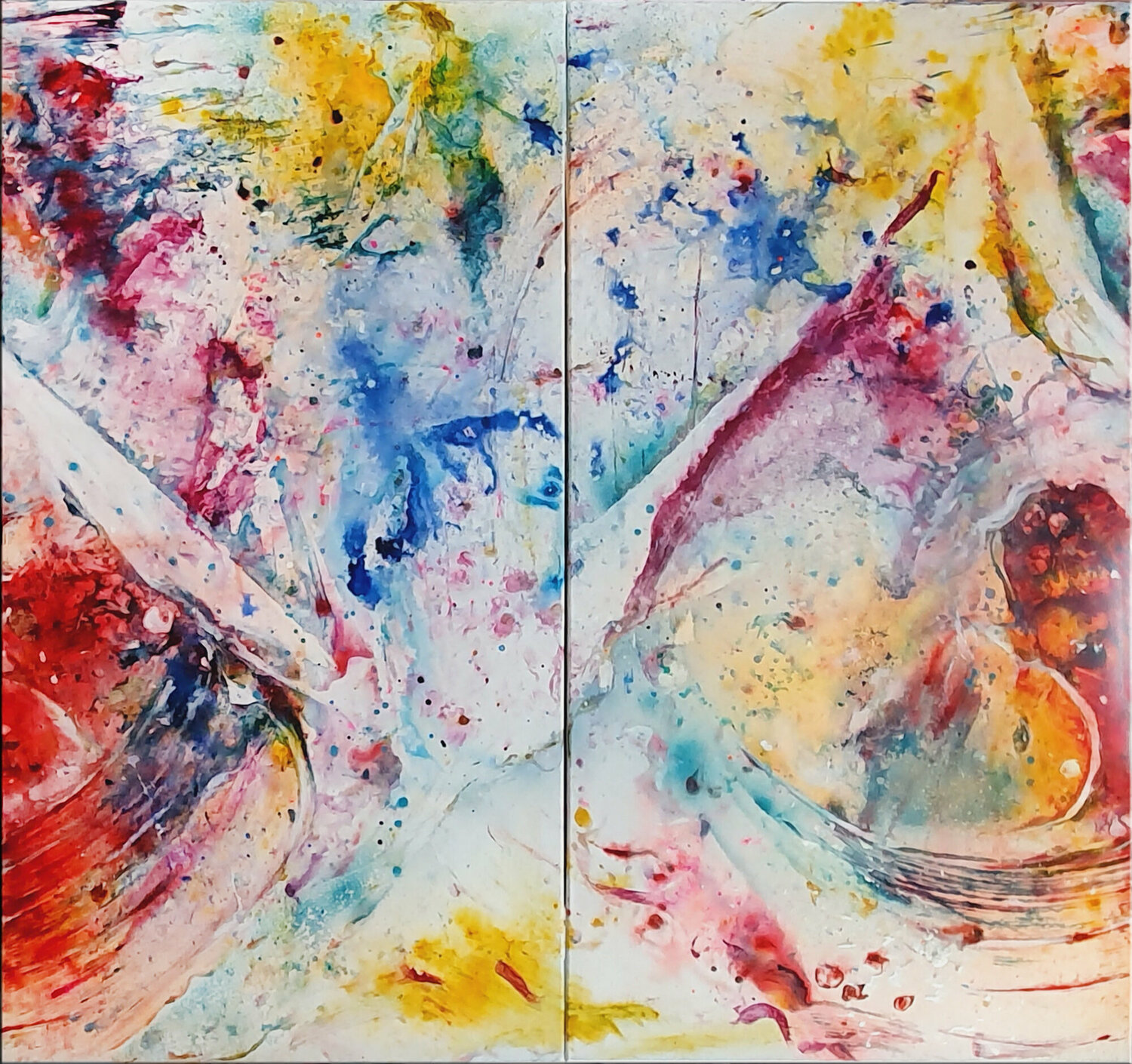 Rainbow Colors Petra Heck Original painting for sale