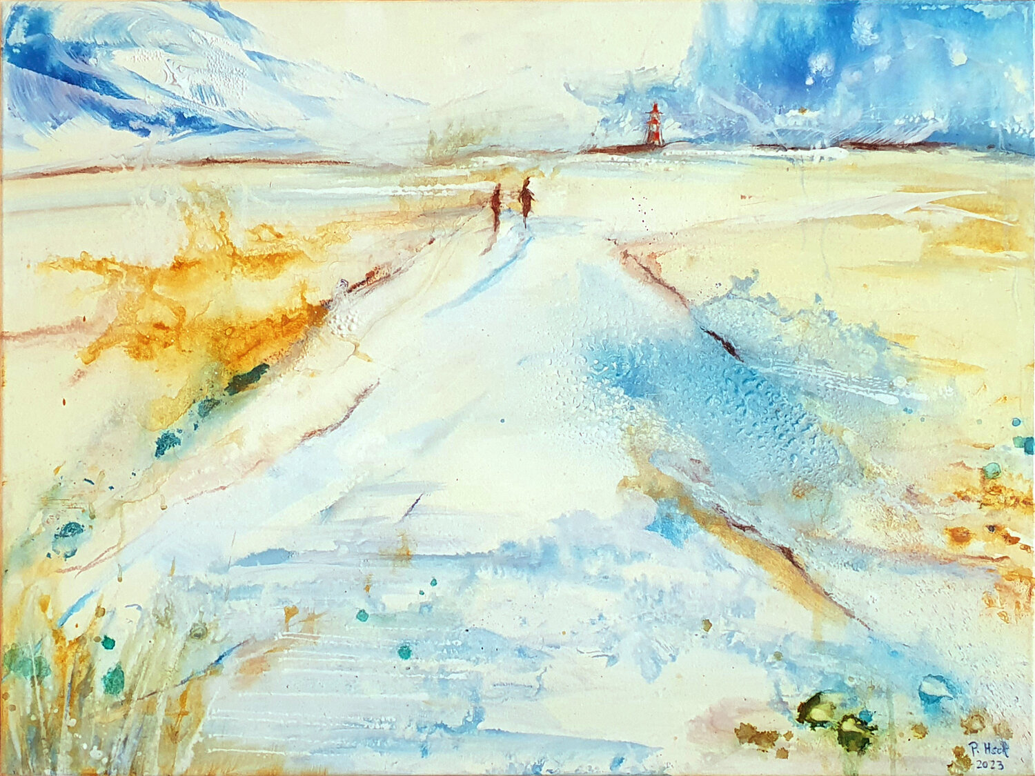 Urlaub an der See Petra Heck Original painting for sale