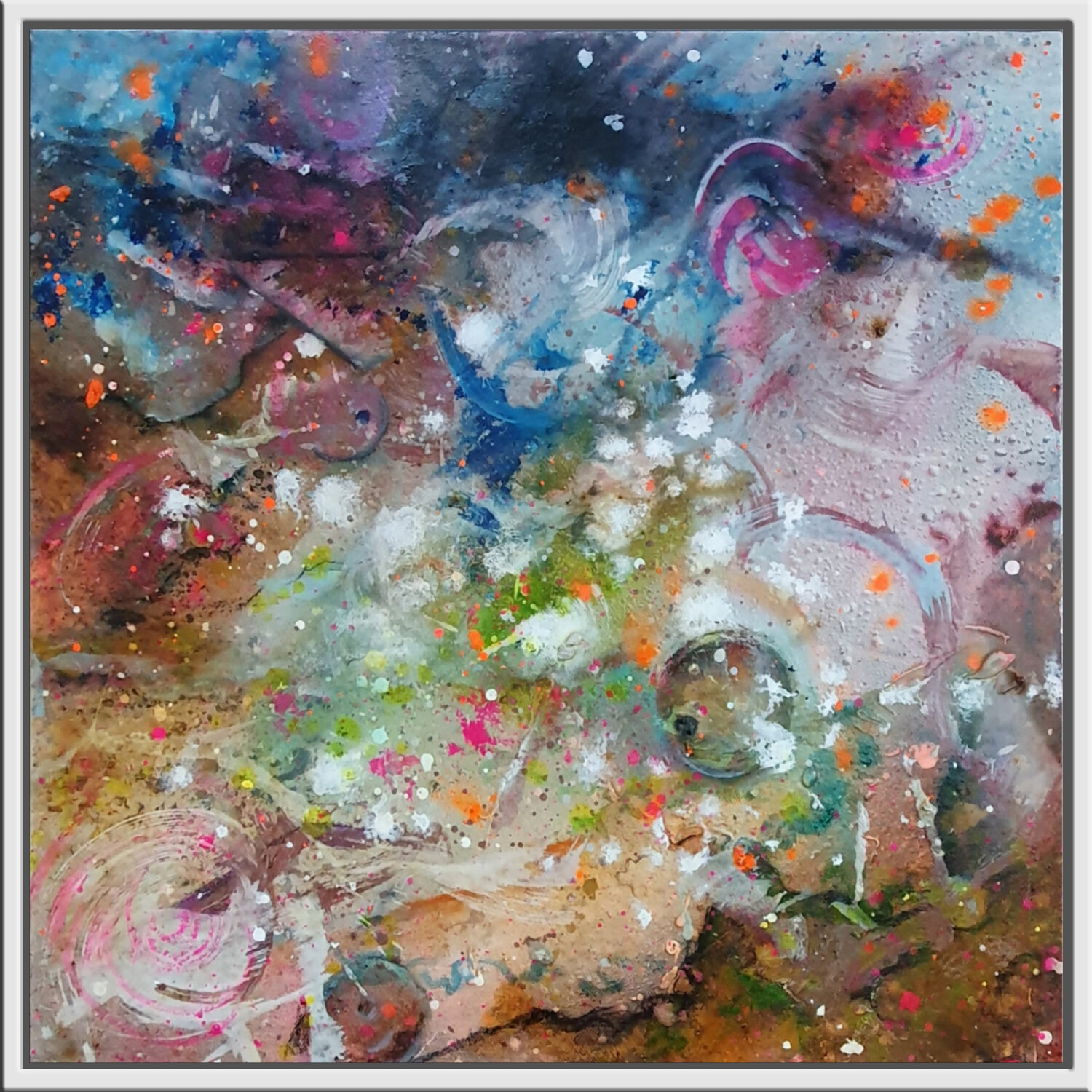 notes in colors Petra Heck Original painting for sale