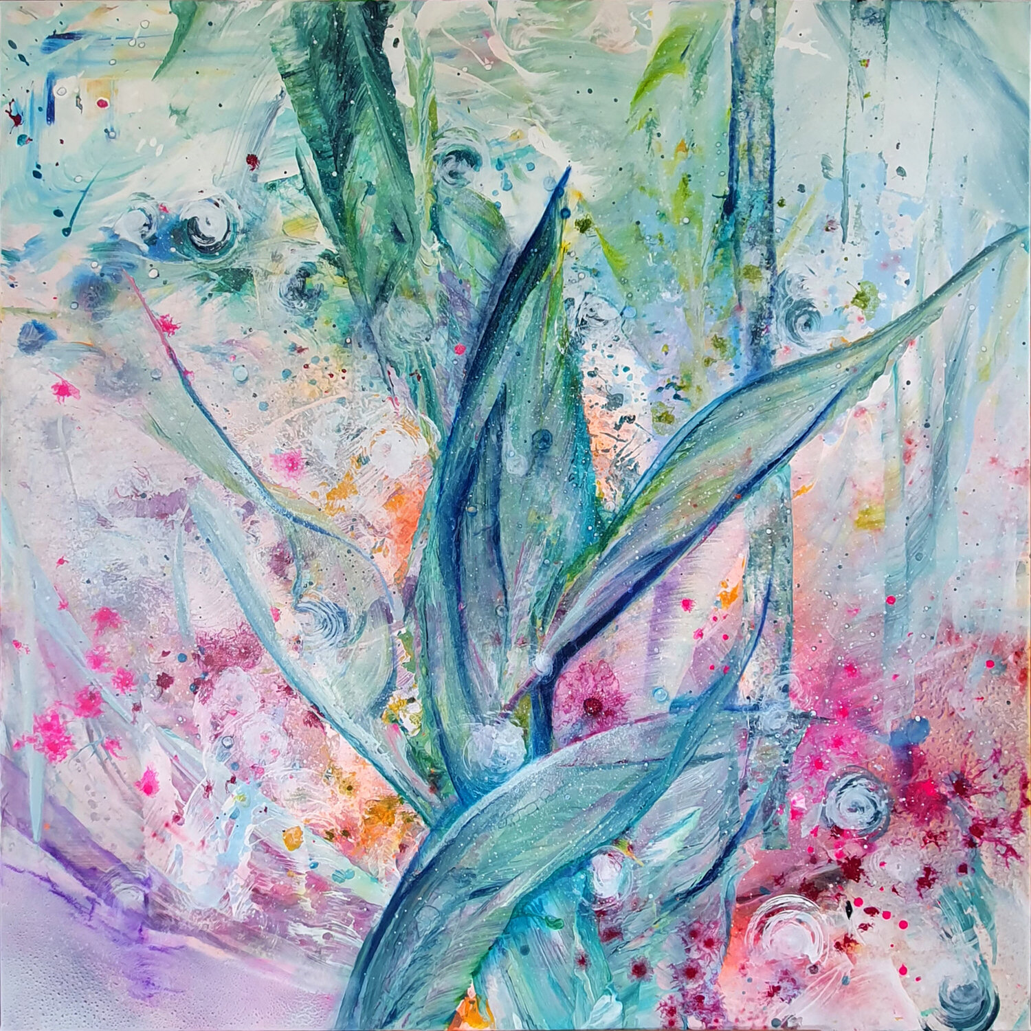 warm summer rain Petra Heck Original painting for sale