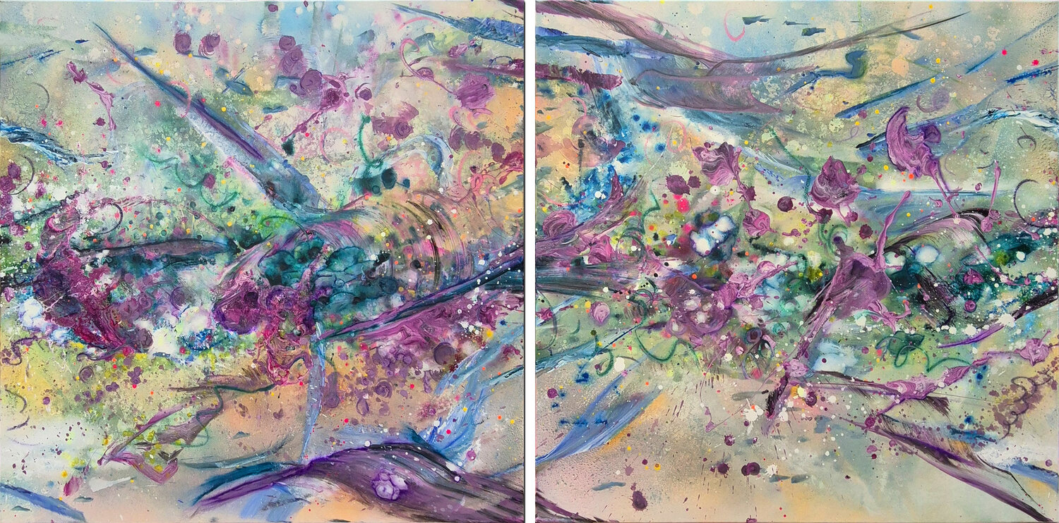 Free purple Petra Heck Original painting for sale