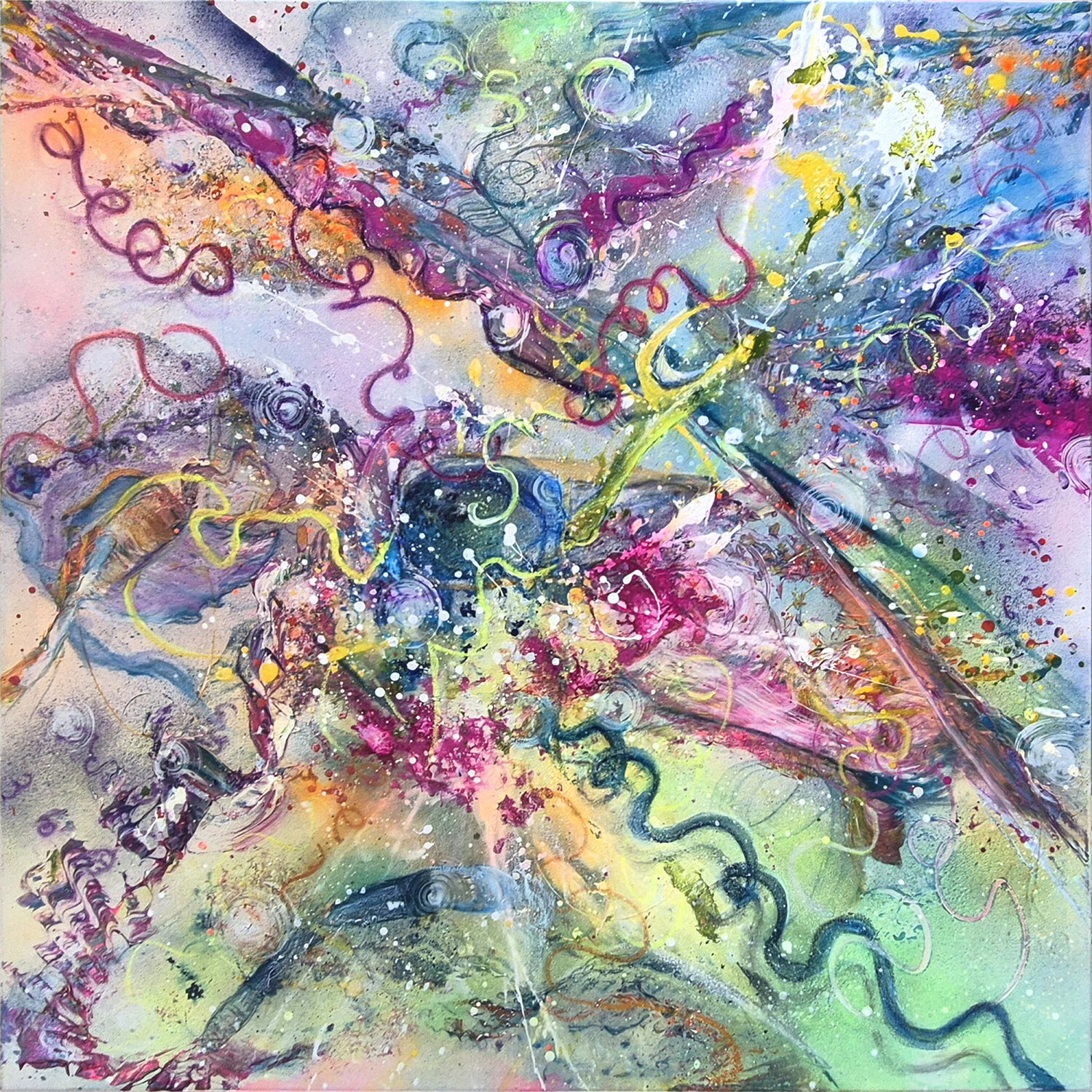 Freie Energie Petra Heck Original painting for sale