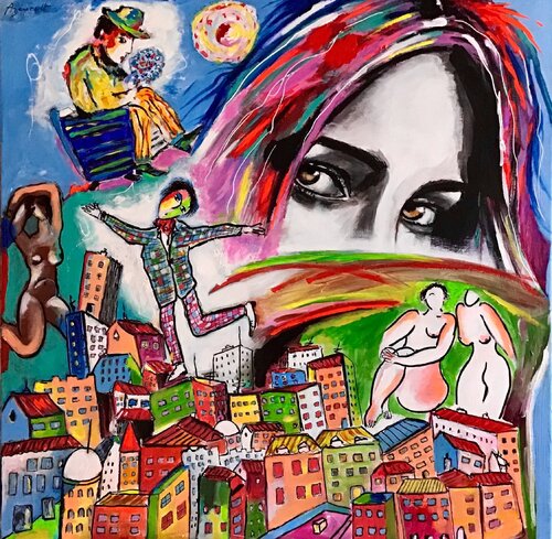 "LA CITÉ" by Jean-Louis Azencott, Painting for Sale on Select