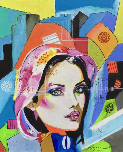 "AMELIE" ( Tableau réservé) by Jean-Louis Azencott, Painting for Sale on Select
