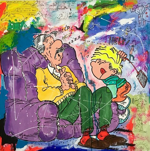 UN BON PETIT DIABLE by Jean-Louis Azencott, Painting for Sale on Select