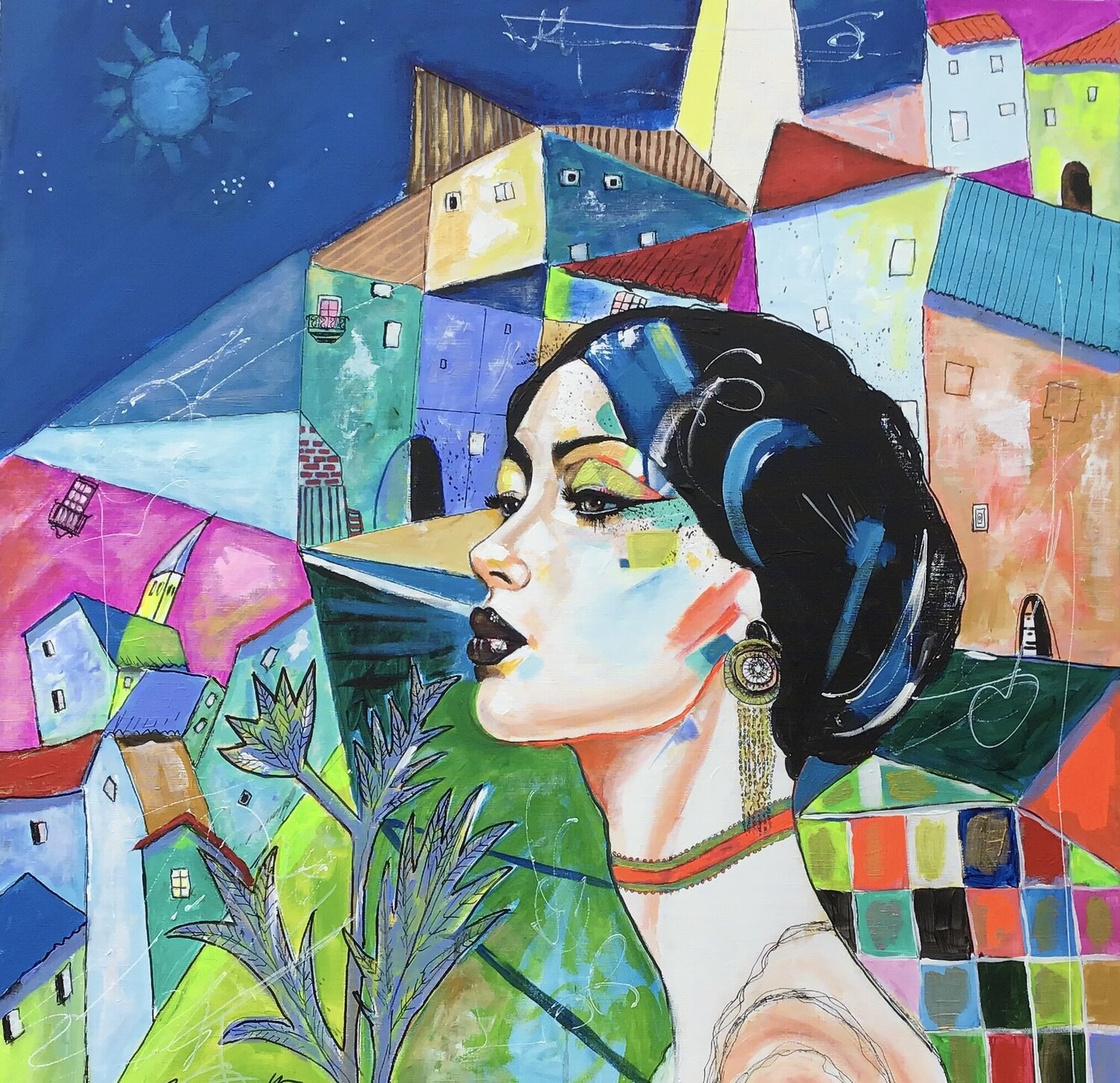 "MARIE" Jean-Louis Azencott Original painting for sale