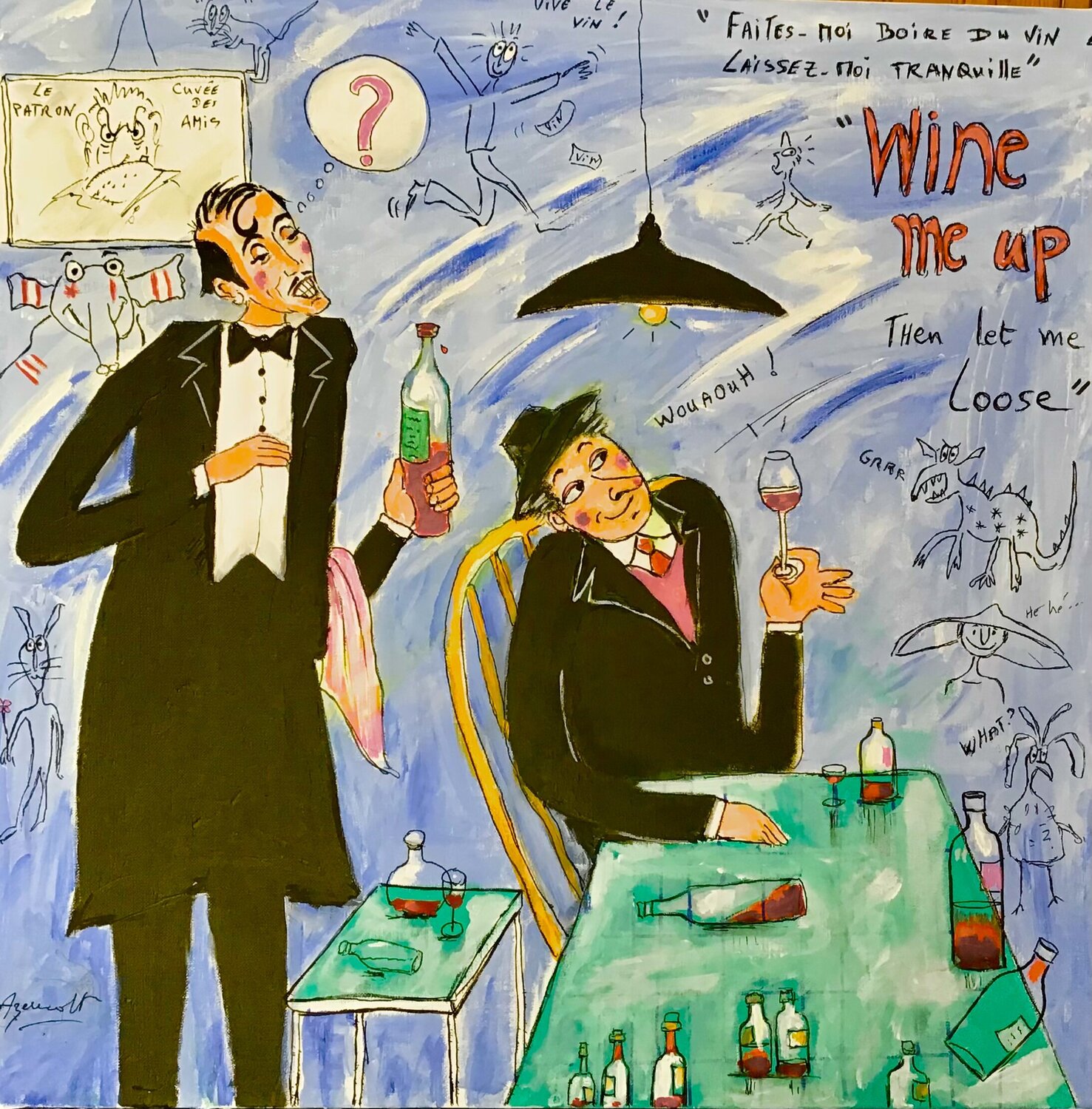 GRAND CRU Jean-Louis Azencott Original painting for sale