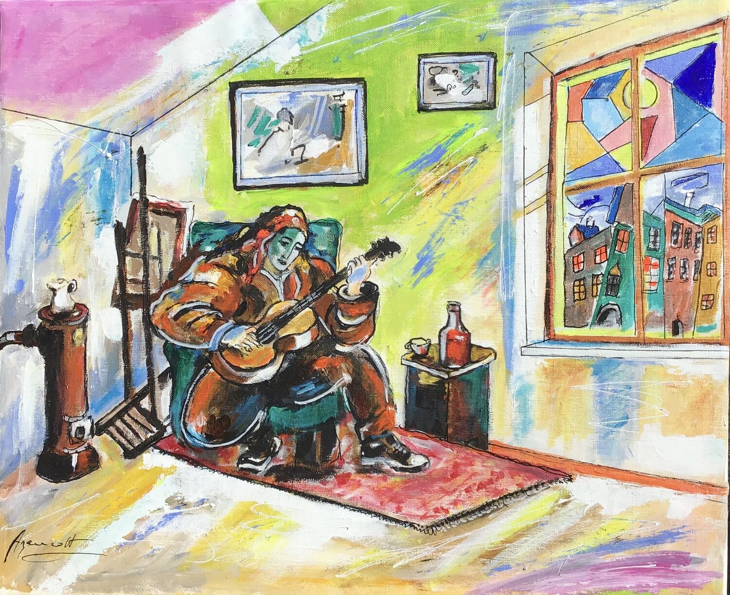 GIPSY Jean-Louis Azencott Original painting for sale