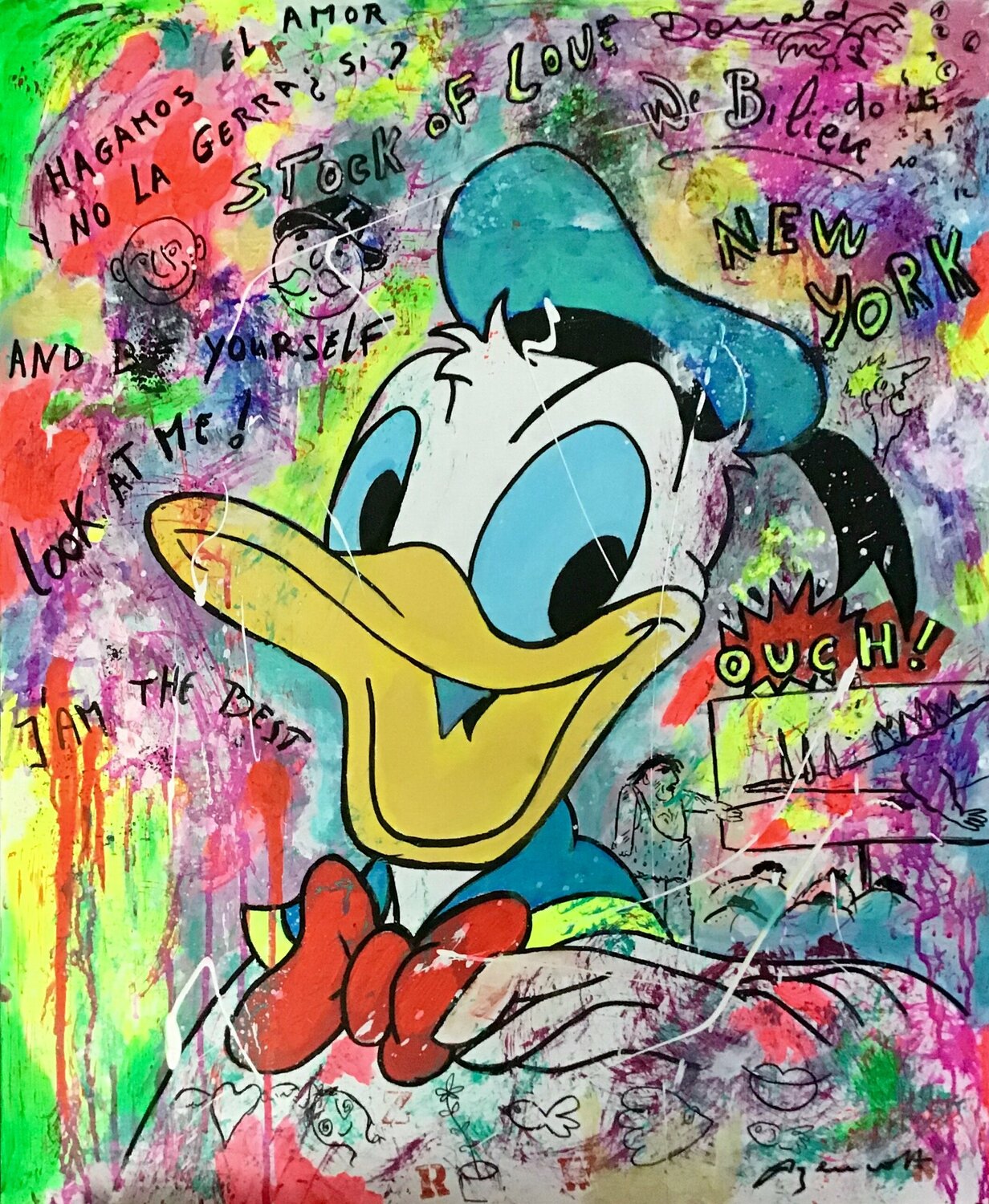 DONALD DUCK Jean-Louis Azencott Original painting for sale