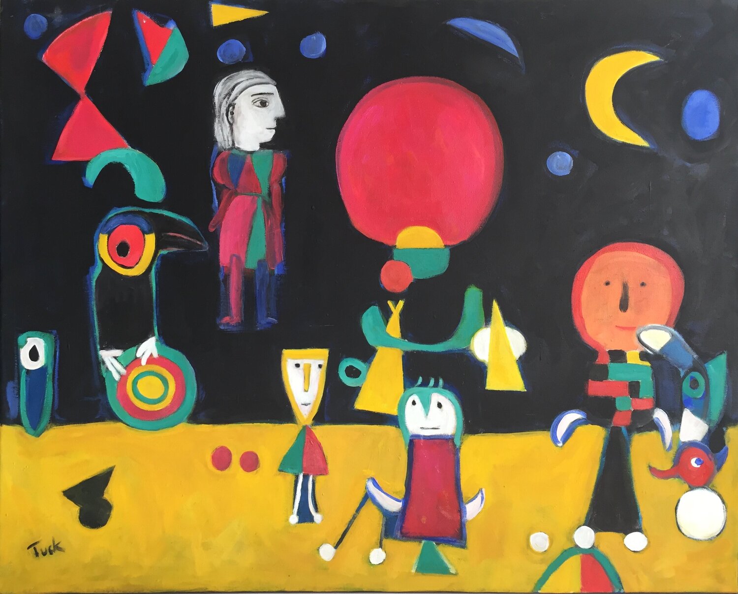 ''Alice in Wonderland-3'' JO Tuck Original painting for sale