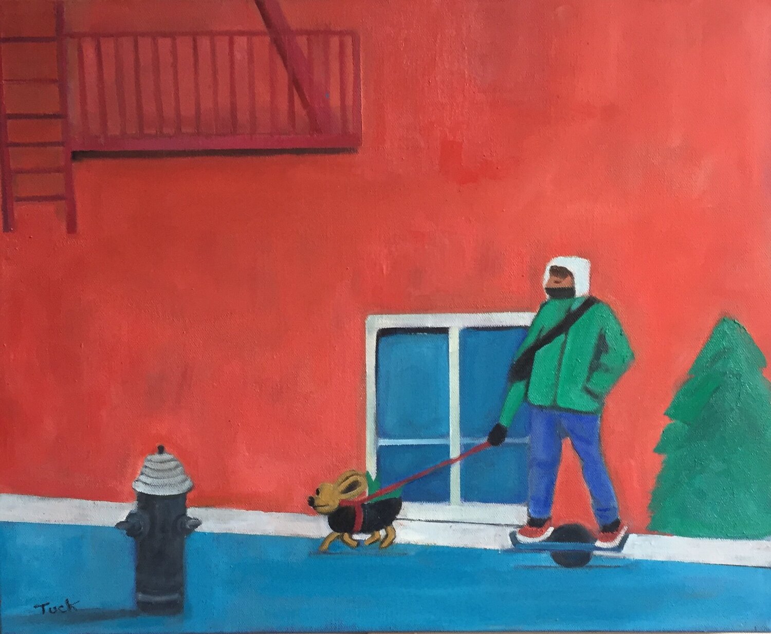"New York City-The Getaway" JO Tuck Original painting for sale