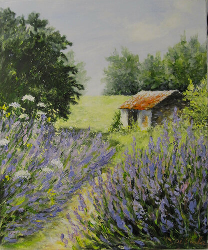 l'ancien cabanon by Brigitte Di Scala, Painting for Sale on Select