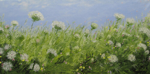 le ballet des herbes by Brigitte Di Scala, Painting for Sale on Select