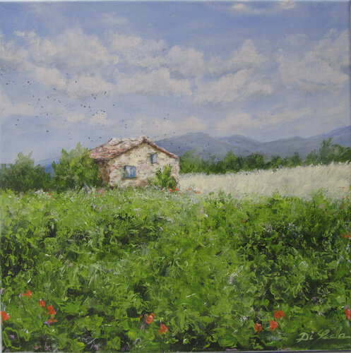 cabanon au pays des baronnies by Brigitte Di Scala, Painting for Sale on Select