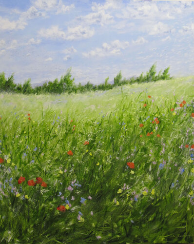 les herbes hautes by Brigitte Di Scala, Painting for Sale on Select
