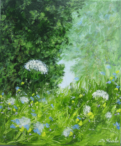 à l'orée du silence by Brigitte Di Scala, Painting for Sale on Select