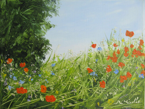 prairie sauvage by Brigitte Di Scala, Painting for Sale on Select