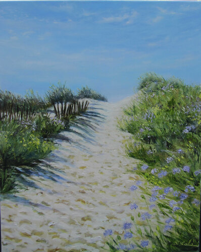 vent dans les dunes by Brigitte Di Scala, Painting for Sale on Select