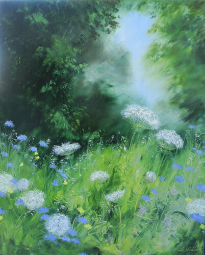 frémissement des arbres by Brigitte Di Scala, Painting for Sale on Select