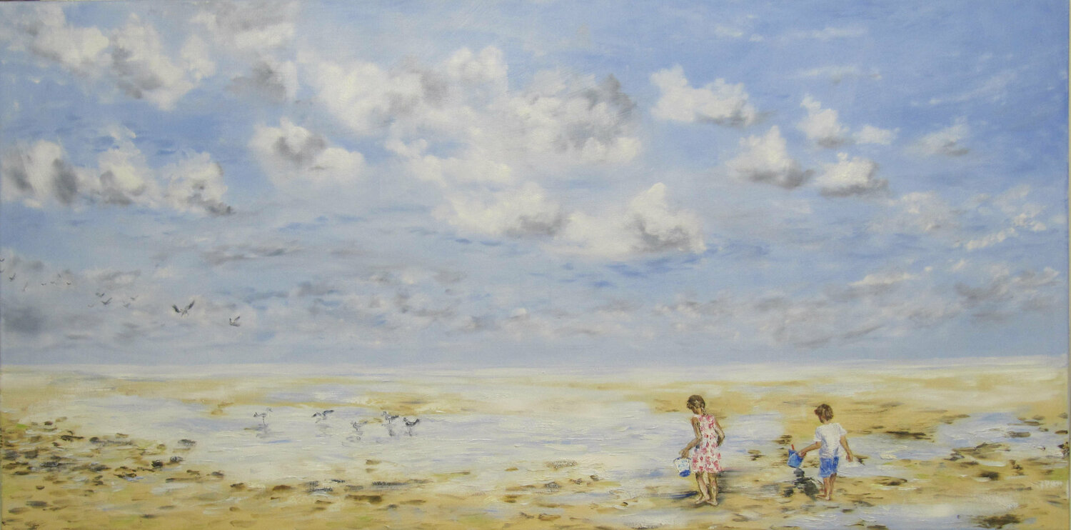 à marée basse Brigitte Di Scala Original painting for sale