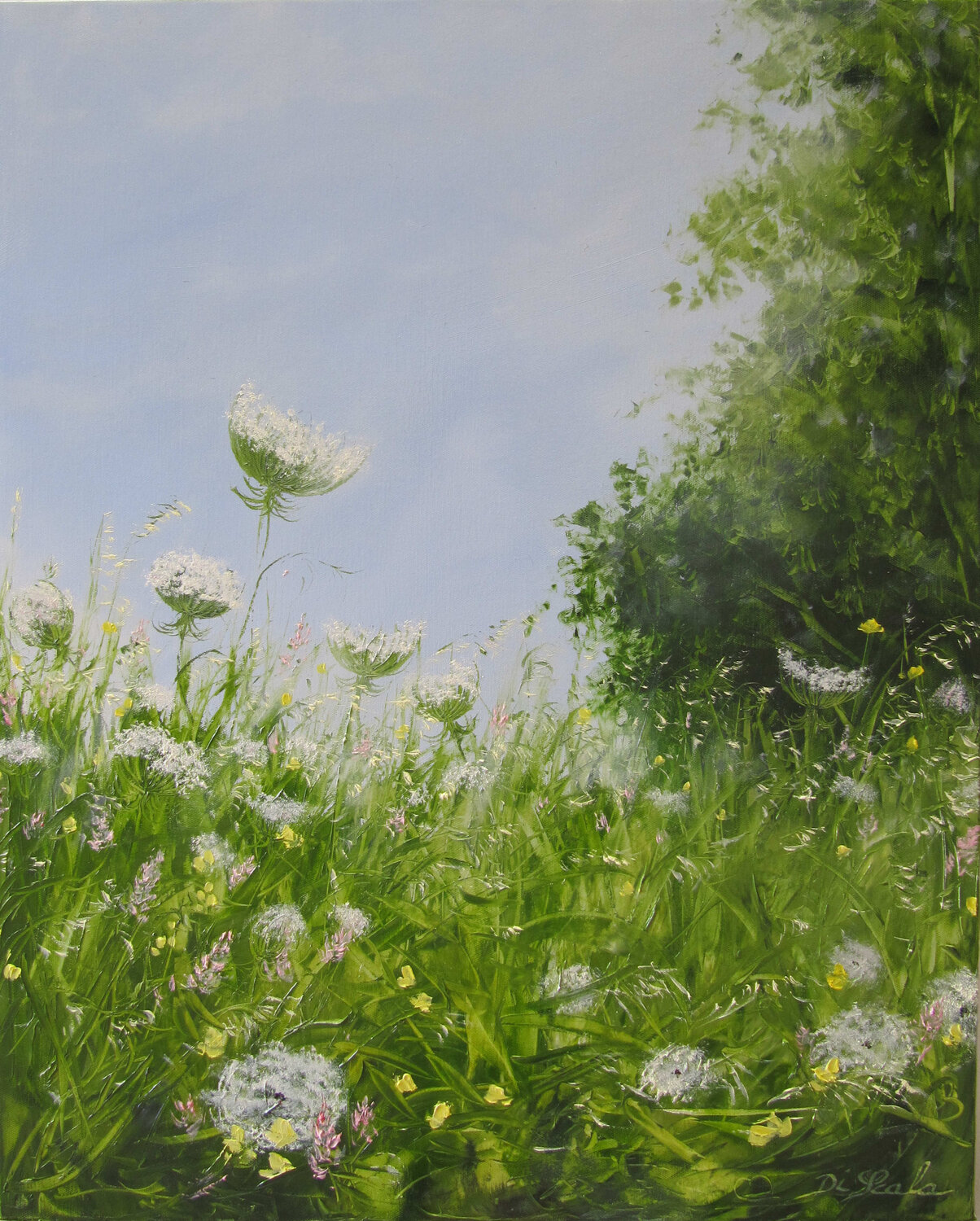 l'herbe d'été Brigitte Di Scala Original painting for sale