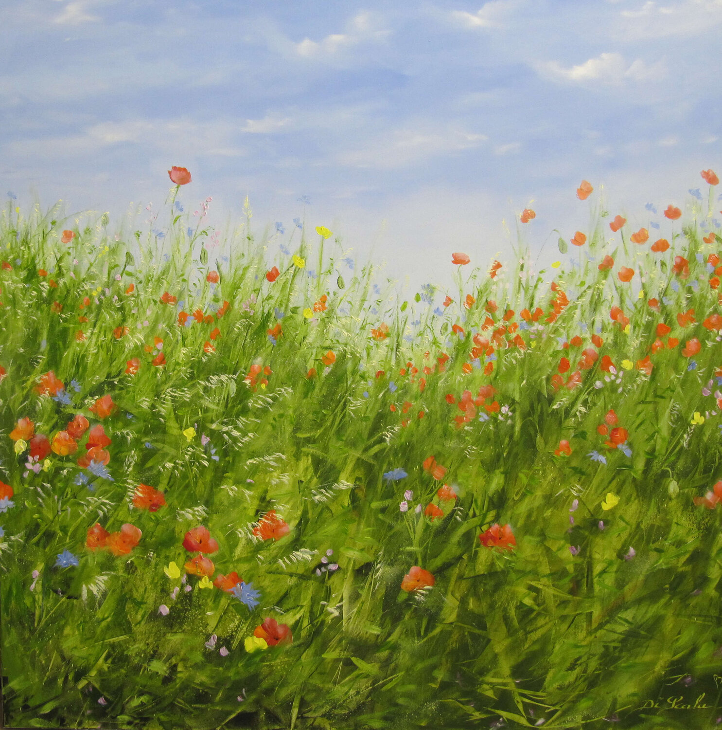 l'herbe nouvelle Brigitte Di Scala Original painting for sale