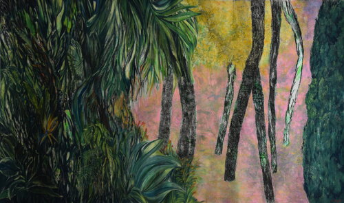Portrait végétal - Jardin d'Hanbury by Sylvia Rhud, Drawing for Sale on Select