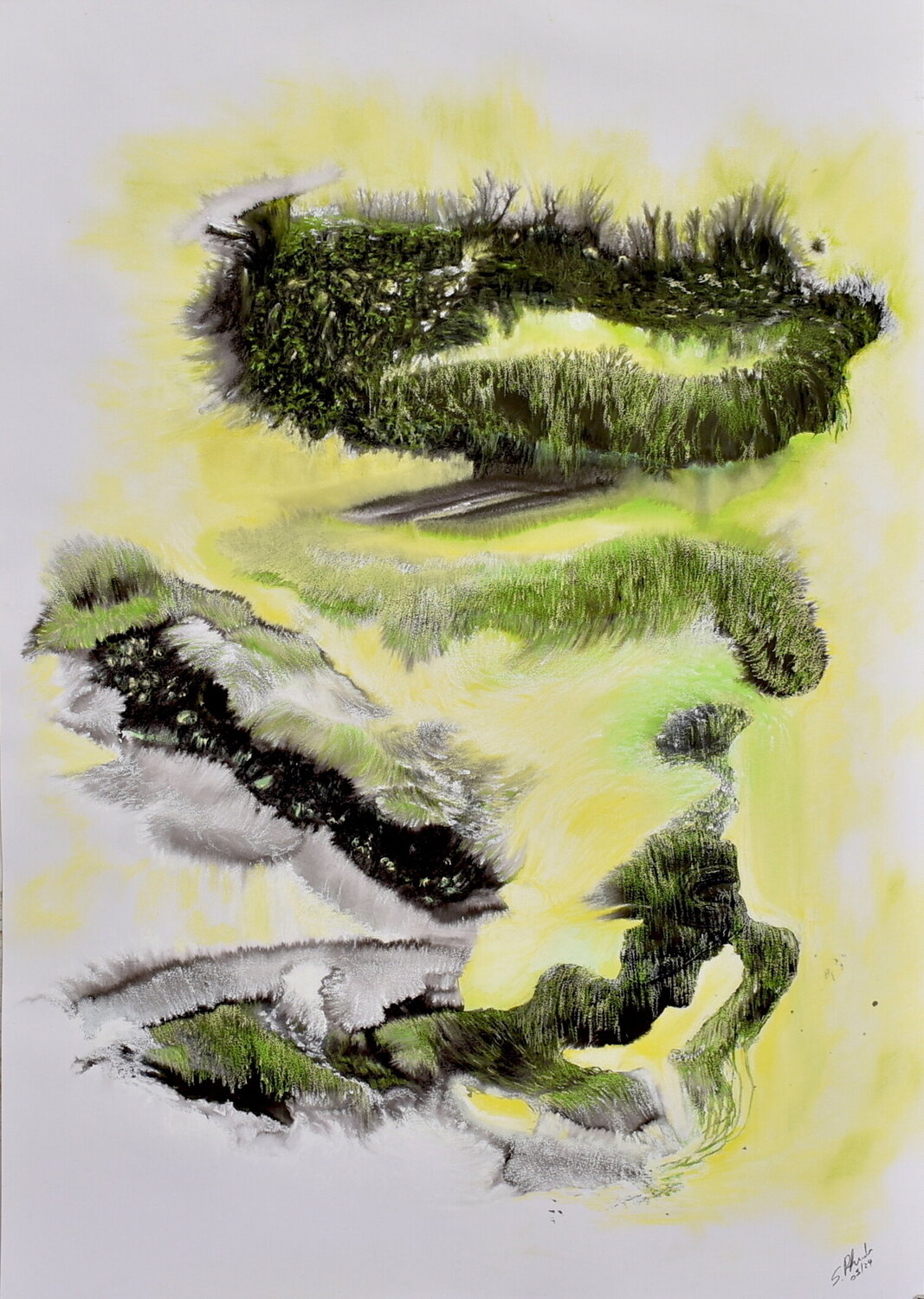 Synesthésie II Sylvia Rhud Drawing for sale