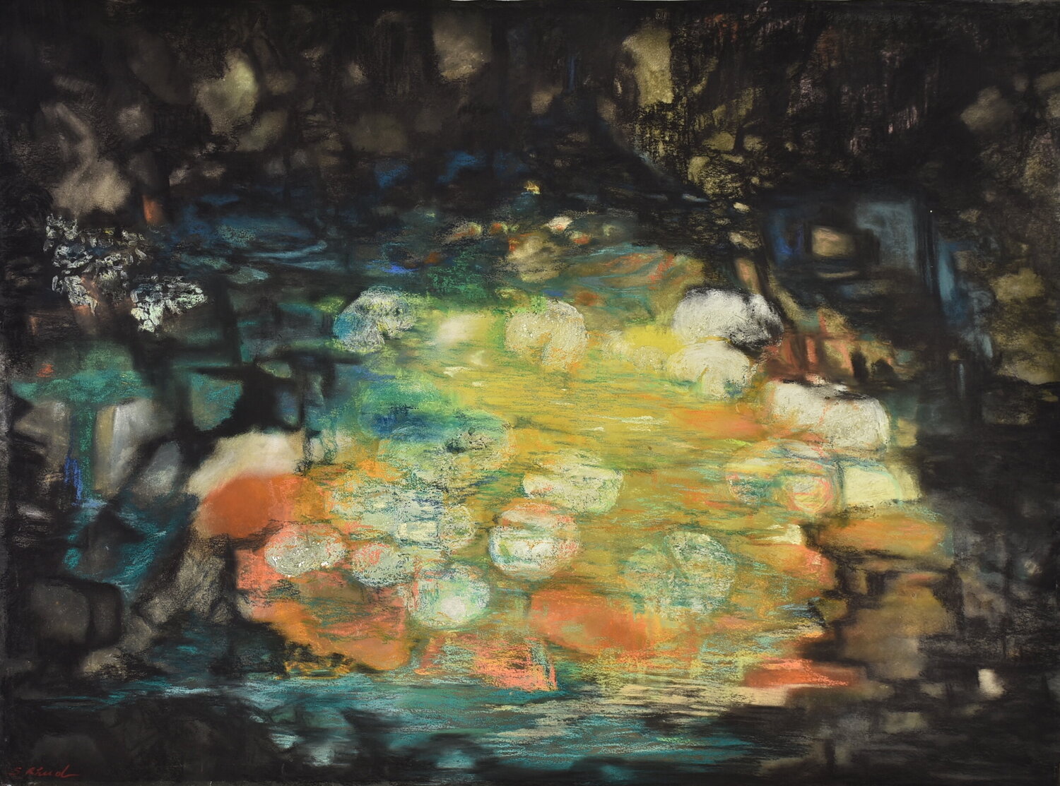 Paysage Sensation A Sylvia Rhud Drawing for sale